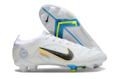 Nike Mercurial Vapor 14 Elite FG Low-Tops Football Boots - White/Black/Yellow