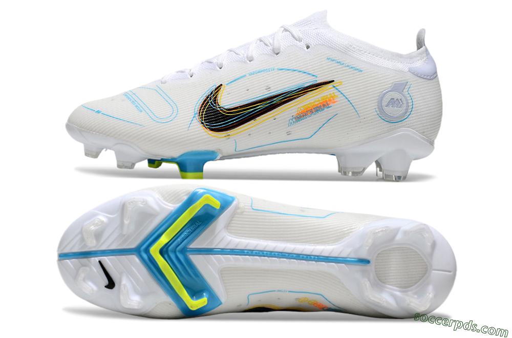 Nike Mercurial Vapor 14 Elite FG Low-Tops Football Boots - White/Black/Yellow 0