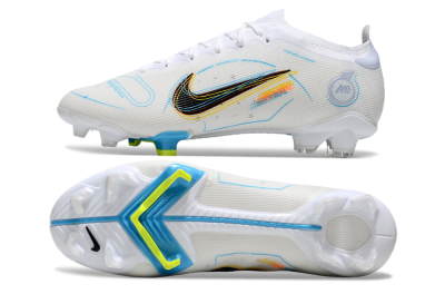 Nike Mercurial Vapor 14 Elite FG Low-Tops Football Boots - White/Black/Yellow