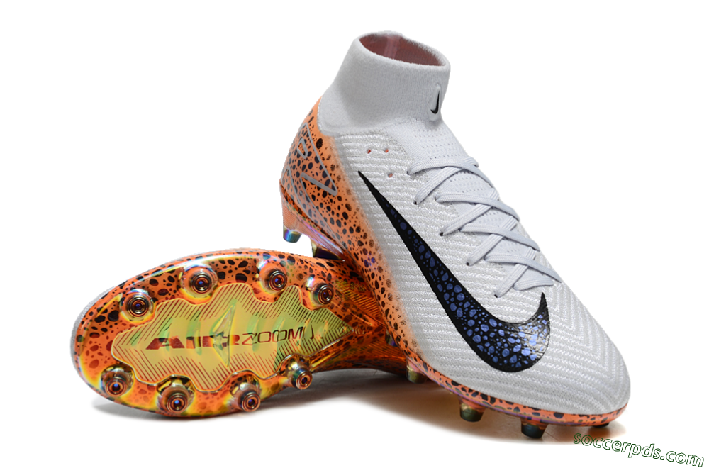 Nike Air Zoom Mercurial Superfly 10 Elite AG High-Tops Football Boots - Grey/Black/Brown 3
