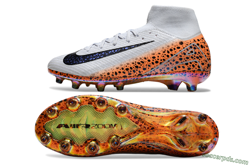 Nike Air Zoom Mercurial Superfly 10 Elite AG High-Tops Football Boots - Grey/Black/Brown 0