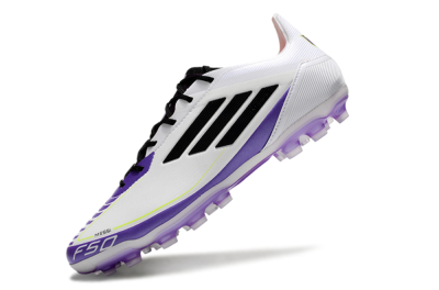 Adidas F50 Elite AG Low-Tops Football Boots - White/Purple/Black