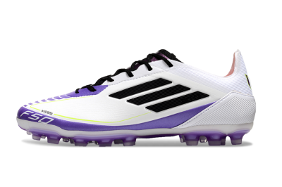 Adidas F50 Elite AG Low-Tops Football Boots - White/Purple/Black