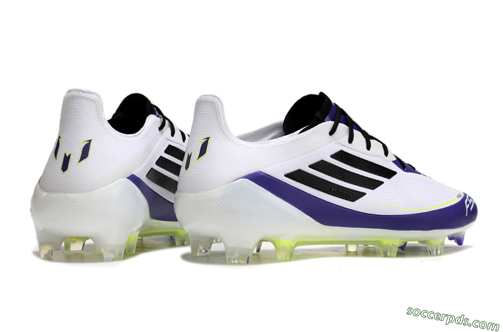 Adidas F50 Elite FG Low-Tops Football Boots - White/Purple/Black/Yellow 6