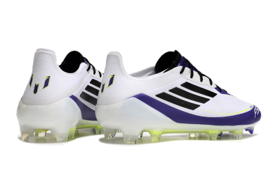 Adidas F50 Elite FG Low-Tops Football Boots - White/Purple/Black/Yellow