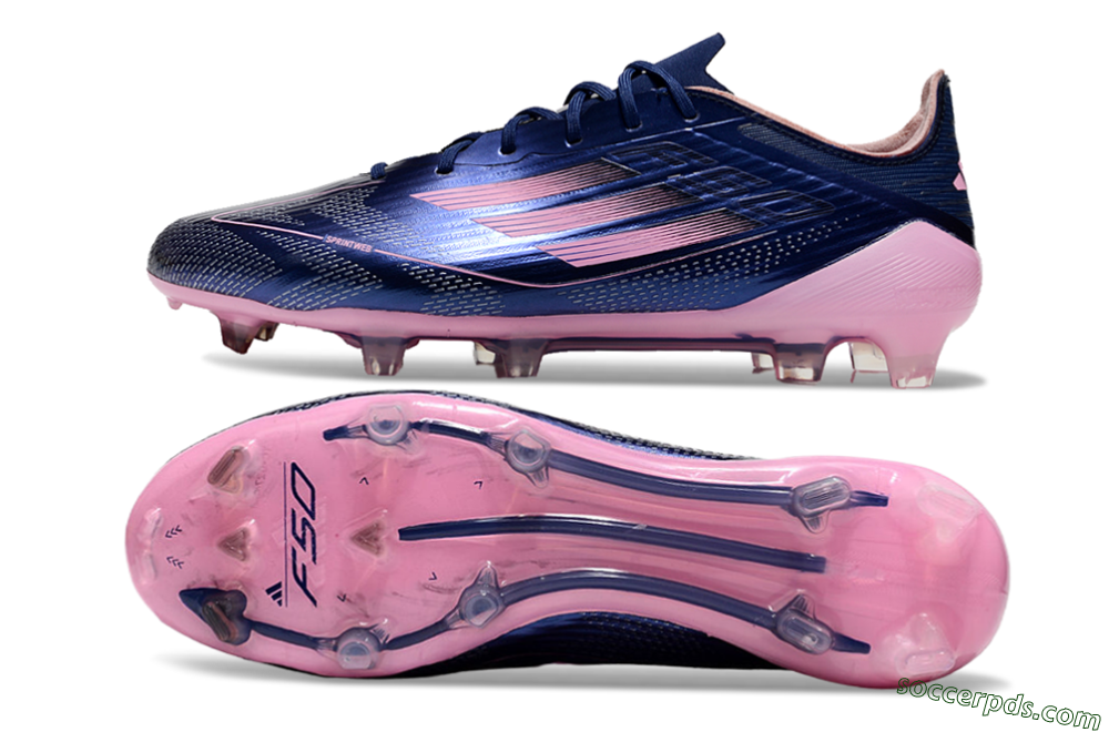 Adidas F50 Elite FG Low-Tops Football Boots - Blue/Pink 0