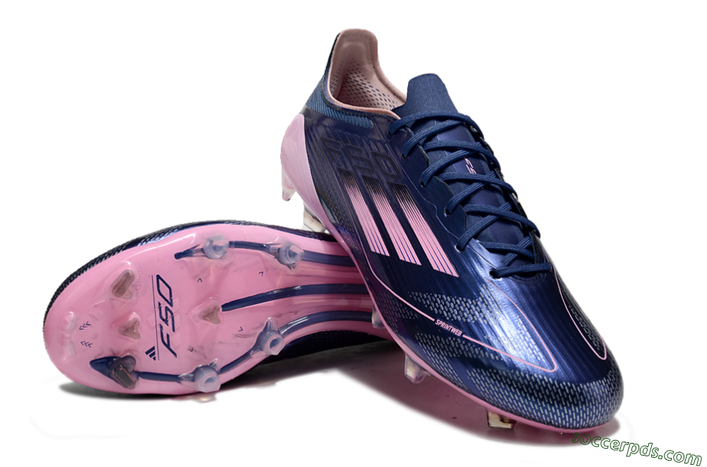 Adidas F50 Elite FG Low-Tops Football Boots - Blue/Pink 3
