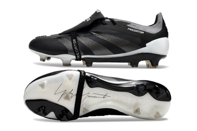 Adidas Predator Elite Foldover Tongue FG Low-Tops Football Boots - Black/Grey/White