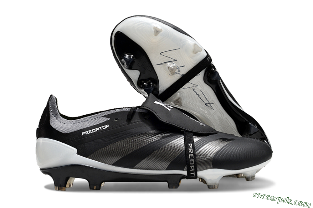 Adidas Predator Elite Foldover Tongue FG Low-Tops Football Boots - Black/Grey/White 1