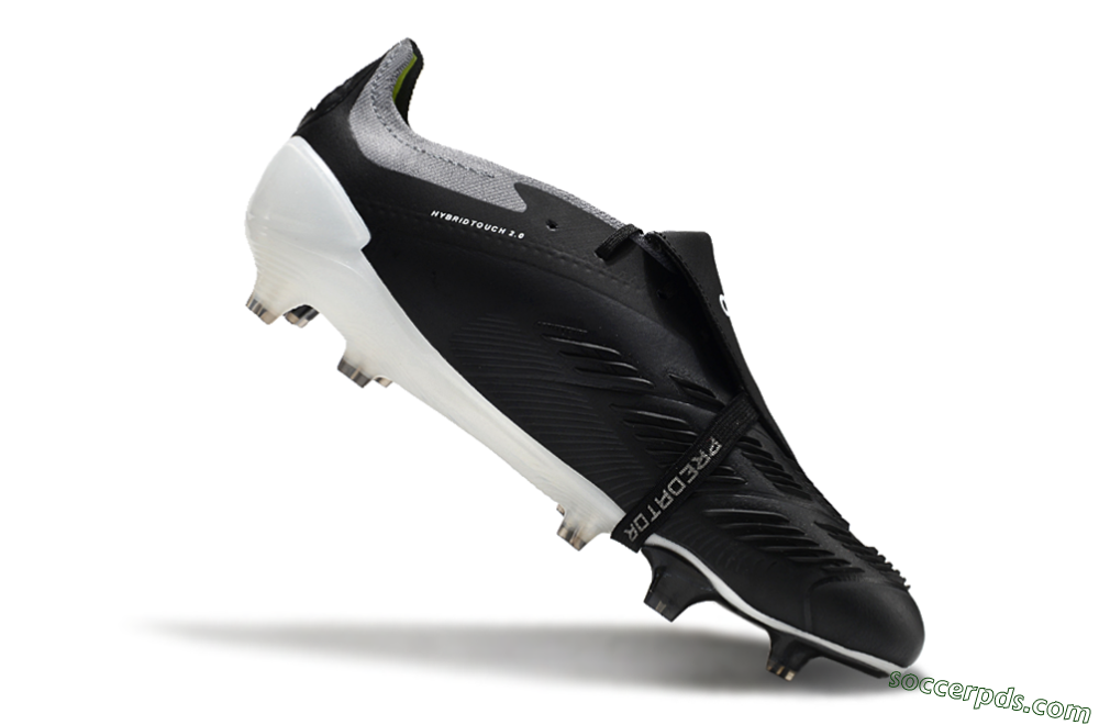 Adidas Predator Elite Foldover Tongue FG Low-Tops Football Boots - Black/Grey/White 4