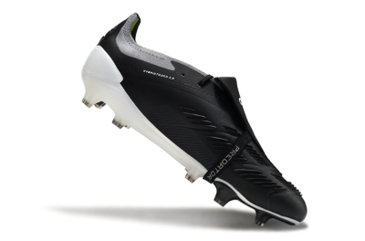 Adidas Predator Elite Foldover Tongue FG Low-Tops Football Boots - Black/Grey/White