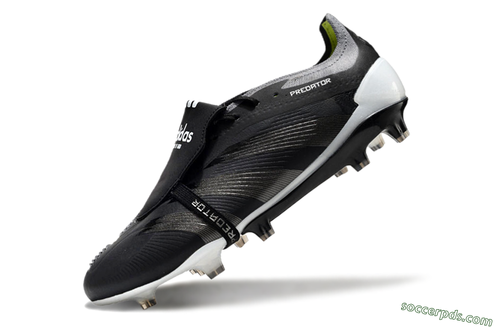 Adidas Predator Elite Foldover Tongue FG Low-Tops Football Boots - Black/Grey/White 5