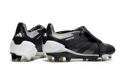Adidas Predator Elite Foldover Tongue FG Low-Tops Football Boots - Black/Grey/White