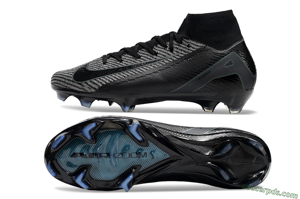 Nike Air Zoom Mercurial Superfly 10 Elite FG High-Tops Football Boots - Black/Grey/Jade 0