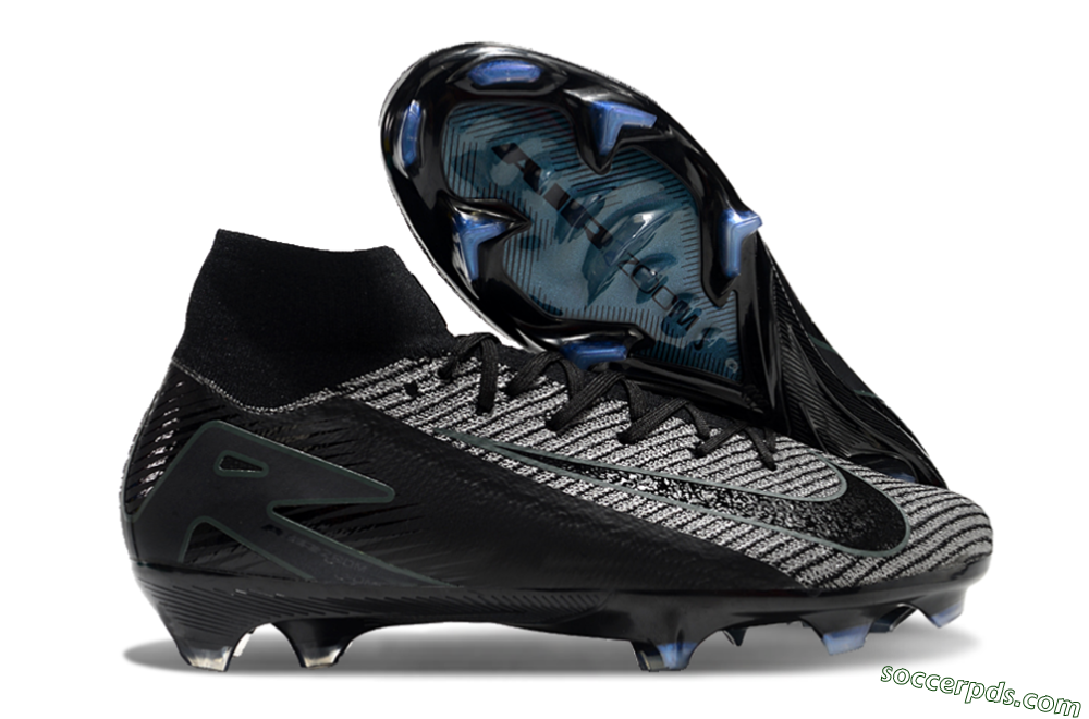 Nike Air Zoom Mercurial Superfly 10 Elite FG High-Tops Football Boots - Black/Grey/Jade 1