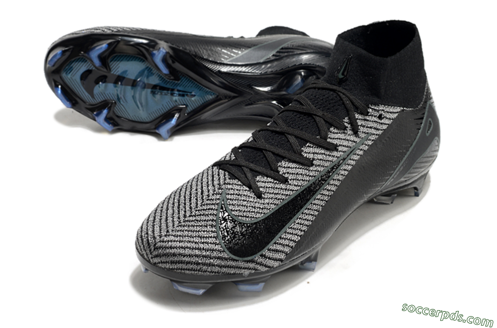 Nike Air Zoom Mercurial Superfly 10 Elite FG High-Tops Football Boots - Black/Grey/Jade 3