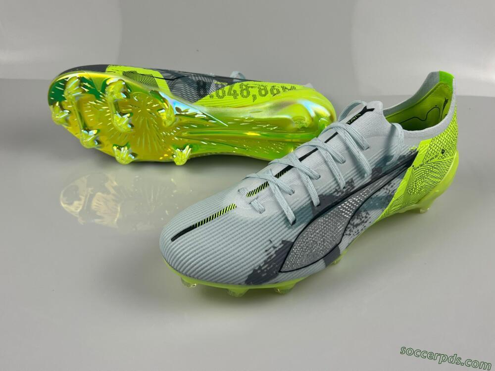 Puma Ultra Ultimate FG Low-Tops Football Boots - Jade/White/Yellow