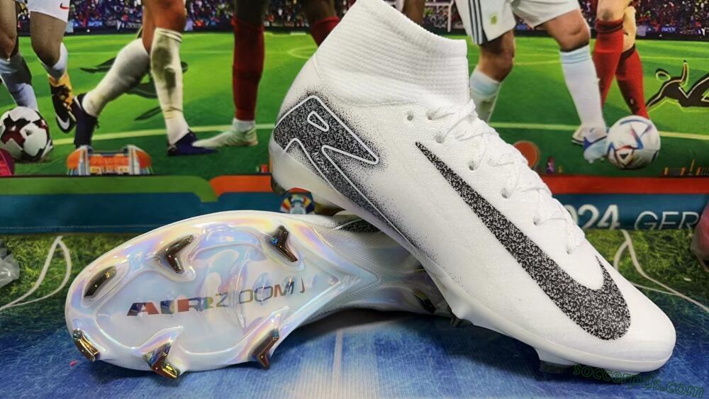 Nike Air Zoom Mercurial Superfly 10 Elite FG High-Tops Football Boots - White/Black/Grey