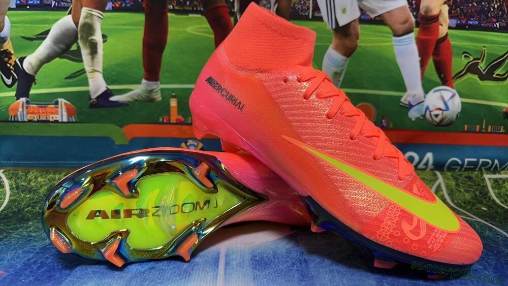 Nike Air Zoom Mercurial Superfly 10 Elite FG High-Tops Football Boots - Orange/Yellow/Black