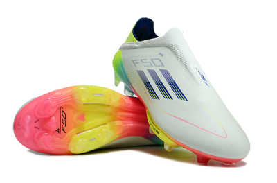 Adidas F50+ Lightstrike Pro Laceless FG Low-Tops Football Boots - Jade/Rainbow