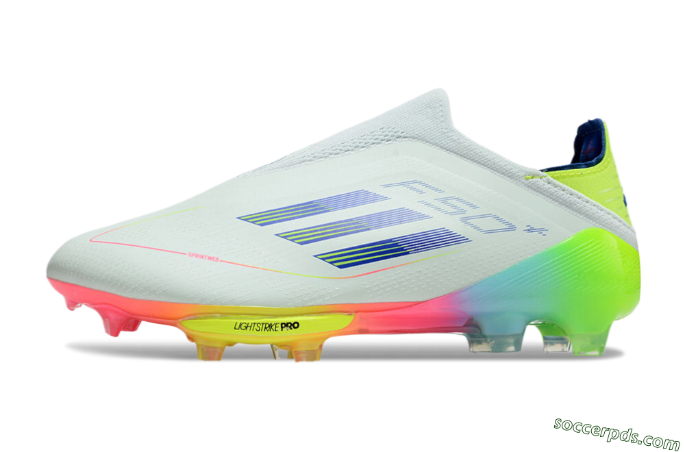 Adidas F50+ Lightstrike Pro Laceless FG Low-Tops Football Boots - Jade/Rainbow 2
