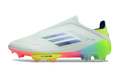 Adidas F50+ Lightstrike Pro Laceless FG Low-Tops Football Boots - Jade/Rainbow