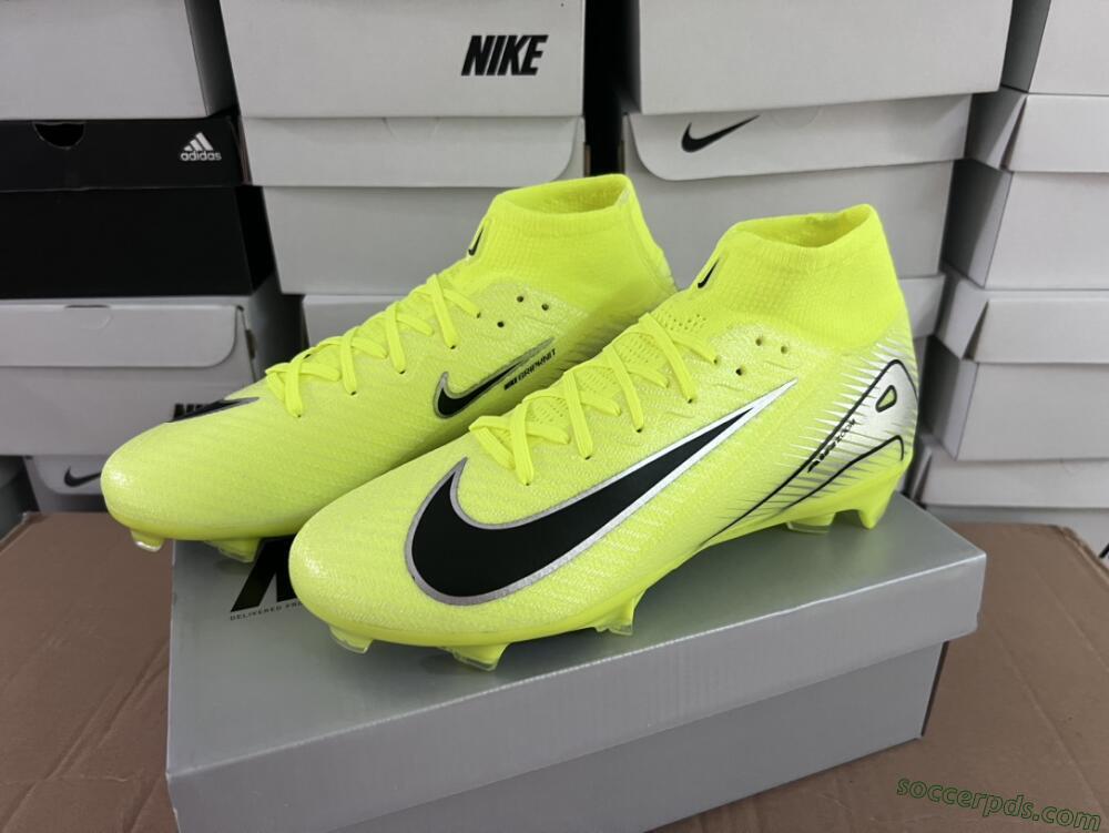 Nike Air Zoom Mercurial Superfly 16 Elite FG High-Tops Football Boots - Yellow/Sliver/Black