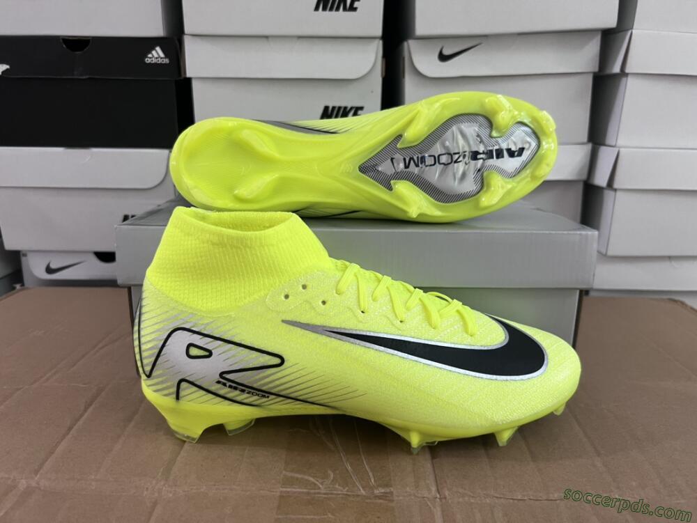 Nike Air Zoom Mercurial Superfly 16 Elite FG High-Tops Football Boots - Yellow/Sliver/Black