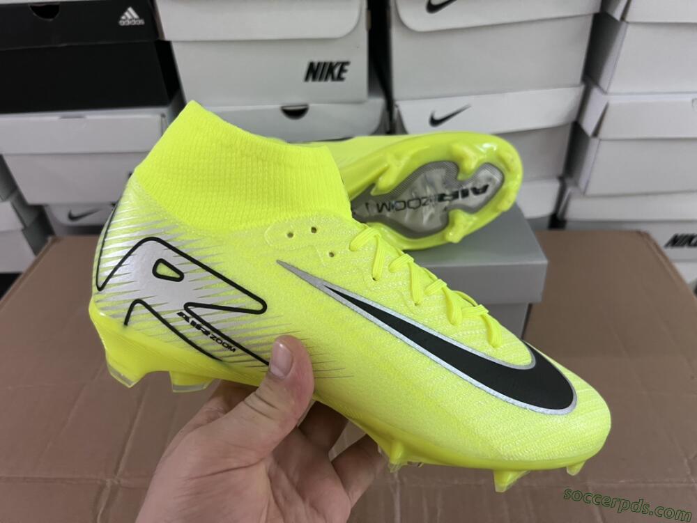 Nike Air Zoom Mercurial Superfly 16 Elite FG High-Tops Football Boots - Yellow/Sliver/Black
