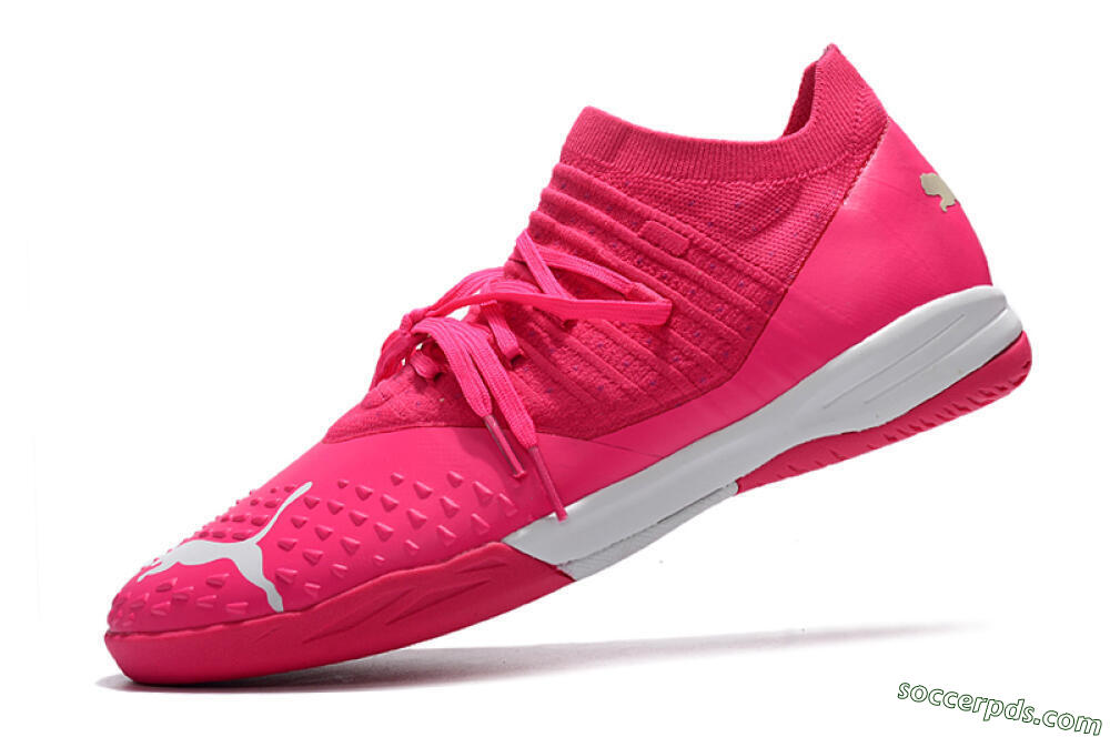 Puma Future Z 1.3 Teazer IC Low-Tops Football Shoes - Pink/White 5