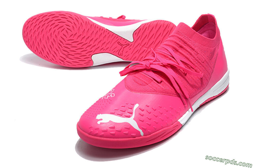 Puma Future Z 1.3 Teazer IC Low-Tops Football Shoes - Pink/White 3
