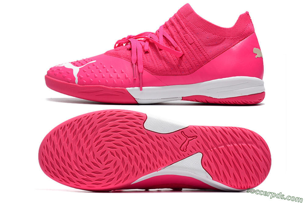Puma Future Z 1.3 Teazer IC Low-Tops Football Shoes - Pink/White 0