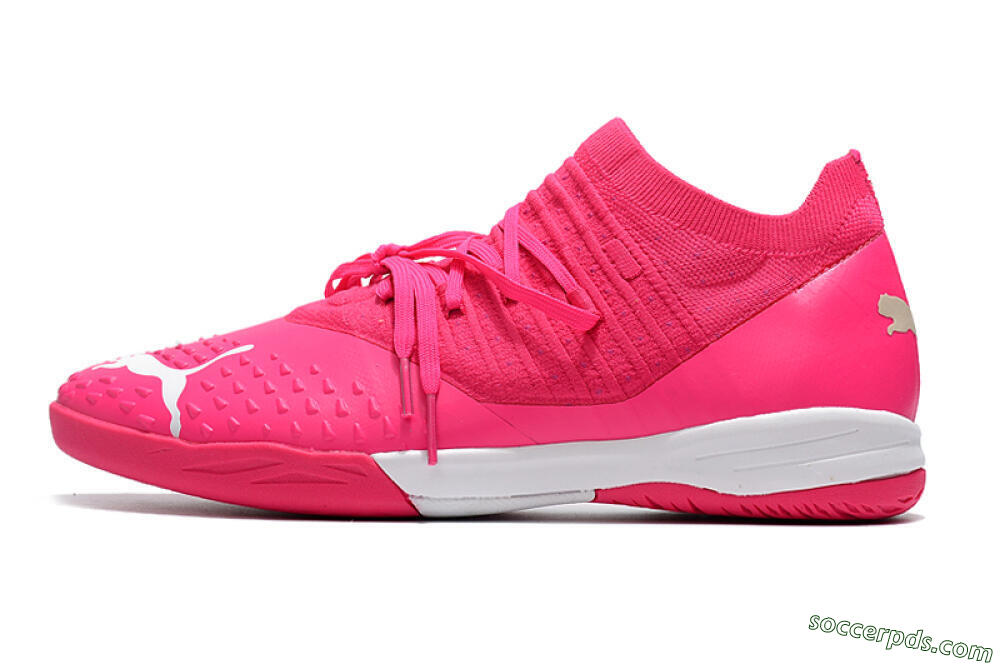 Puma Future Z 1.3 Teazer IC Low-Tops Football Shoes - Pink/White 2