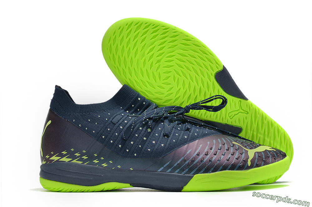 Puma Future Z 1.3 Teazer IC Low-Tops Football Shoes - Blue/Yellow 1