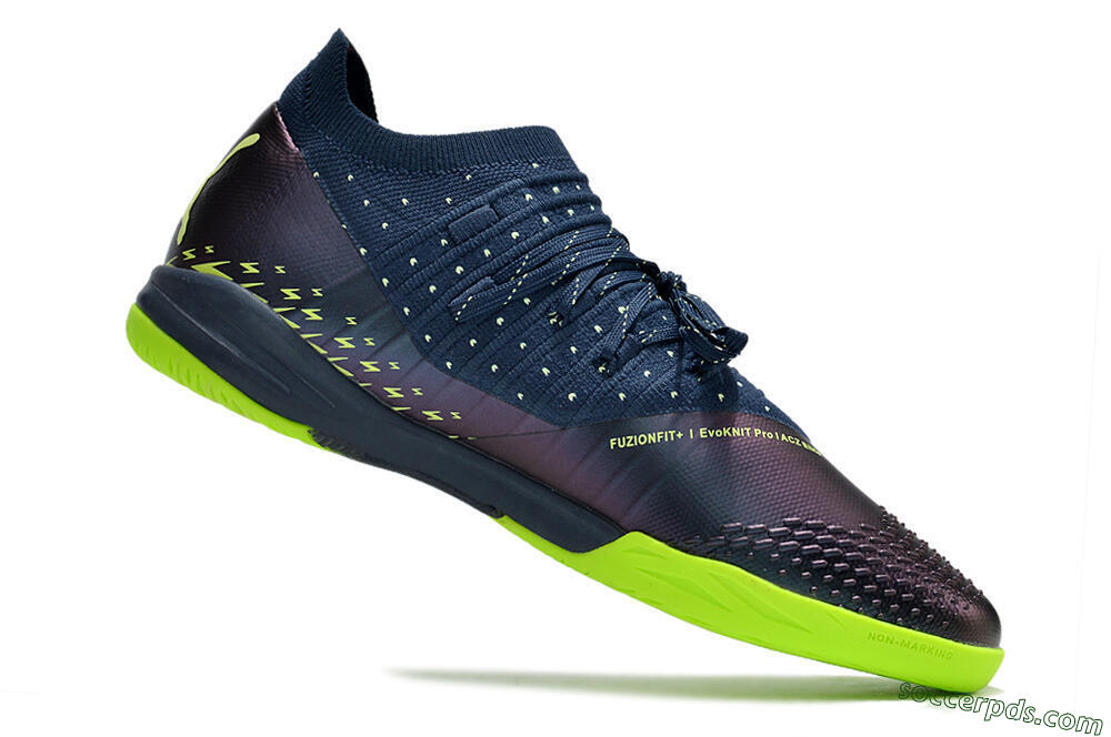 Puma Future Z 1.3 Teazer IC Low-Tops Football Shoes - Blue/Yellow 4
