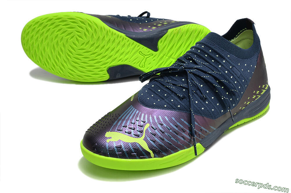 Puma Future Z 1.3 Teazer IC Low-Tops Football Shoes - Blue/Yellow 3