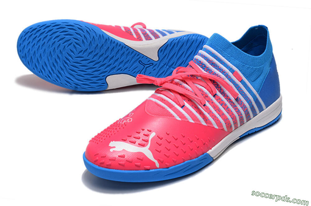 Puma Future Z 1.3 Teazer IC Low-Tops Football Shoes - Red/White/Blue 3