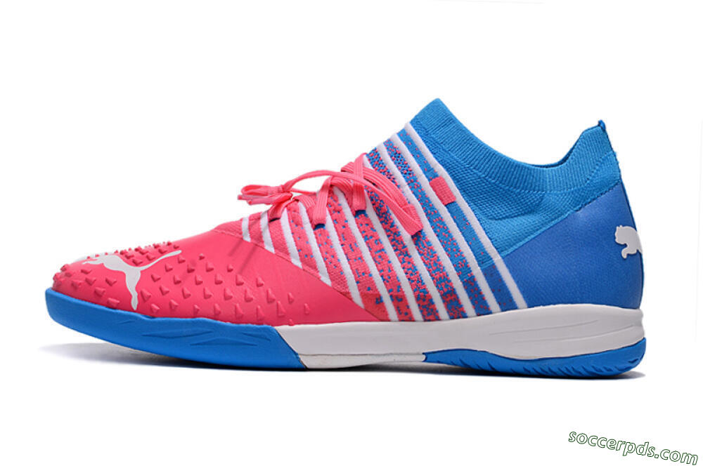 Puma Future Z 1.3 Teazer IC Low-Tops Football Shoes - Red/White/Blue 2