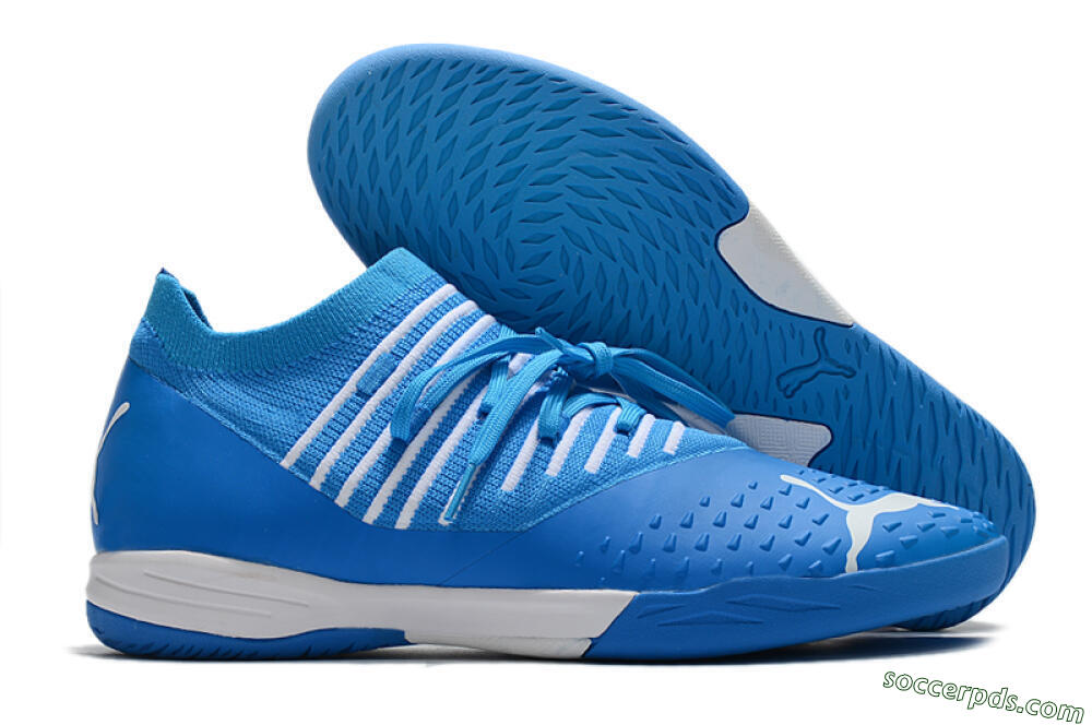 Puma Future Z 1.3 Teazer IC Low-Tops Football Shoes - Blue/White 1