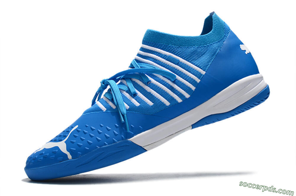 Puma Future Z 1.3 Teazer IC Low-Tops Football Shoes - Blue/White 5