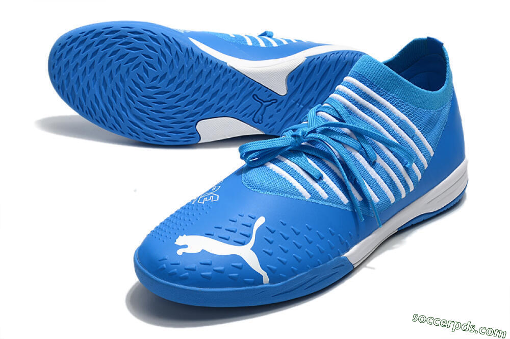Puma Future Z 1.3 Teazer IC Low-Tops Football Shoes - Blue/White 3