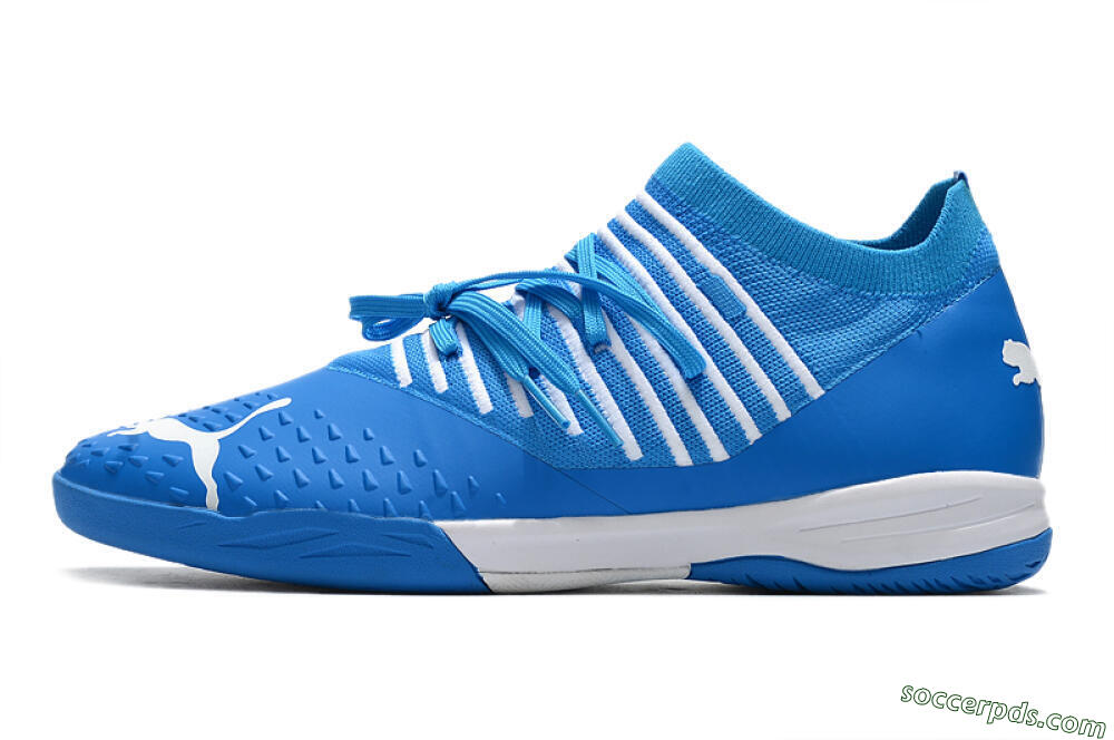 Puma Future Z 1.3 Teazer IC Low-Tops Football Shoes - Blue/White 2