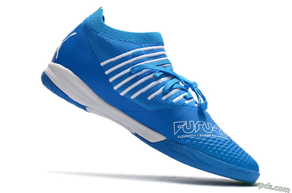 Puma Future Z 1.3 Teazer IC Low-Tops Football Shoes - Blue/White 4