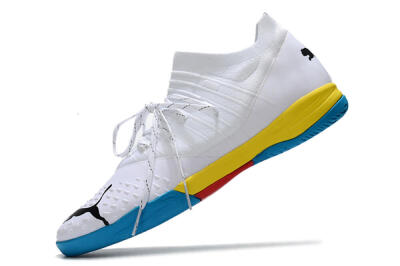 Puma Future Z 1.3 Teazer IC Low-Tops Football Shoes - White/Black/Blue/Yellow/Red