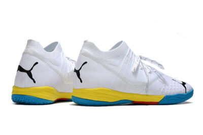 Puma Future Z 1.3 Teazer IC Low-Tops Football Shoes - White/Black/Blue/Yellow/Red