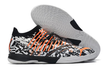 Puma Future Z 1.3 Teazer IC Low-Tops Football Shoes - White/Black/Orange