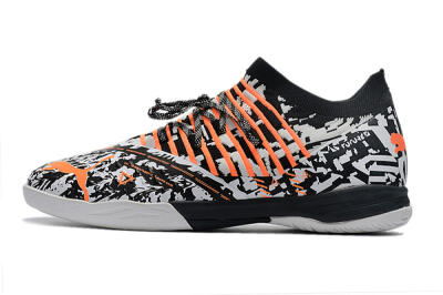 Puma Future Z 1.3 Teazer IC Low-Tops Football Shoes - White/Black/Orange