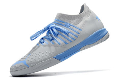 Puma Future Z 1.3 Teazer IC Low-Tops Football Shoes - Silver/Blue