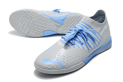 Puma Future Z 1.3 Teazer IC Low-Tops Football Shoes - Silver/Blue