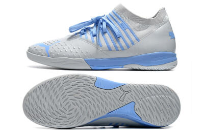 Puma Future Z 1.3 Teazer IC Low-Tops Football Shoes - Silver/Blue